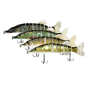 Premio al mejor producto otorgado en China Fish Super Flexible 9 Segmented Pike Muskie Lure 8 "Pike Walleye Señuelos de pesca - Product Image 3