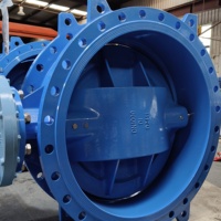 Chine Usine DN1000mm PN16 Vanne papillon à double décalage à bride d'actionneur électrique en fonte ductile avec EPDM pour l'eau