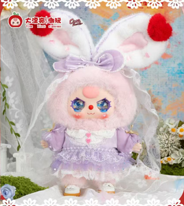 Cureplaneta Baby Three-Lolita's Dream 400% Poupées en vinyle moelleuses en peluche lapin enchanté dans des robes à froufrous de rêve Boîte aveugle mystère - Product Image 2