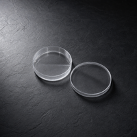 Plaques de Petri en verre borosilicate transparent OEM, plates et rondes, pour la culture tissulaire en laboratoire et à usage médical