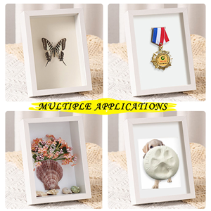 Cadre flottant 3D unique DIY, boîte à ombres papillons, design mural creux, cadre photo en bois A4 pour décoration intérieure, carré en verre - Product Image 5