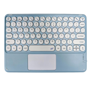 Keyboard nirkabel BT, untuk ponsel Tablet Laptop 9.7-11 inci penggunaan Desktop tidak berisik desain sangat ramping Touchpad - Product Image 5