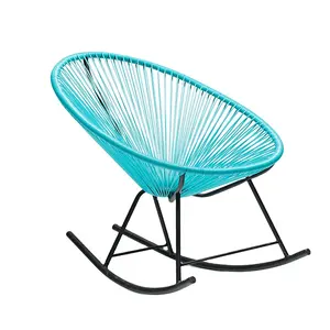 Uland All Weather Outdoor Furniture Pe Wicker Rocking Chair For Garden