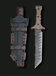 Cuchillo Táctico de Supervivencia y Caza Personalizable ML M17 DIY OEM con Mango G10 y Hoja Recta de Acero Inoxidable - Product Image 1
