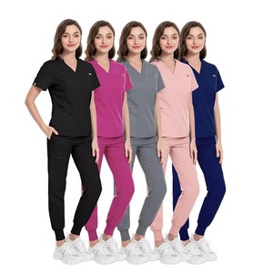 Conjunto <span class=keywords><strong>de</strong></span> Uniformes Quirúrgicos Unisex con Logotipo Personalizado, Color Sólido, Ligeros y Suaves, para Enfermeras, Personal Médico, Hospitales, Clínicas y Centros <span class=keywords><strong>de</strong></span> Belleza - Product Image 4