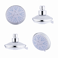 Pommeau de Douche Haute Pression avec Filtre Économiseur d'Eau, Tête de Douche Réglable pour Eau Dure, Chrome Moderne