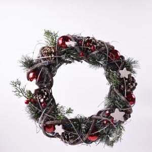 <span class=keywords><strong>Couronne</strong></span> ronde artisanale <span class=keywords><strong>en</strong></span> pin naturel pour décoration intérieure <span class=keywords><strong>de</strong></span> Noël, certifiée BSCI - Product Image 6