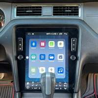 Unit Head Layar Sentuh Vertikal Android 12.1 inci untuk Ford Mustang GT 2008 2010 2014 Upgrade Radio Navigasi