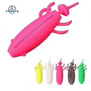 Señuelo de Silicona Suave CHEERY <span class=keywords><strong>Twin</strong></span> Tail para Pesca en Superficie, para Marlin, Lucio y Bacalao - Uso en Pesca en Hielo, 8cm con Anzuelos - Product Image 1