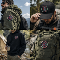 Patch logo 3D personnalisé en PVC souple, badge en caoutchouc gaufré, imperméable, tactique, pour vêtements, sacs et accessoires.