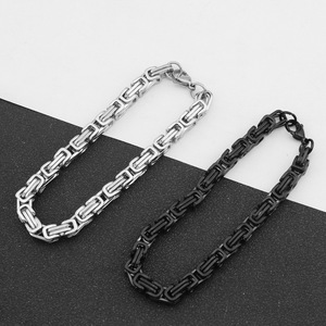 Pulsera de Cadena Geométrica de Diseño Simple y Popular, Chapada en Plata de Acero de Titanio, Unisex, Joyería de Moda, Gran Venta 2026 - Product Image 4