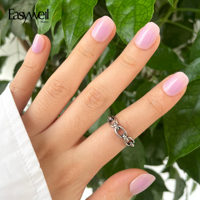 Faux ongles transparents courts de forme squoval, aspect naturel, réutilisables, à presser, pour le bureau et la vie quotidienne, vente en gros Easywell