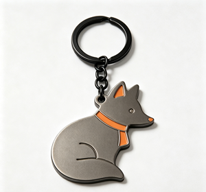 Fox Shape Metal Keychain Enamel <b>Collar</b> Key Ring Zinc Alloy Pendant Gift Souvenir - Product Image 3