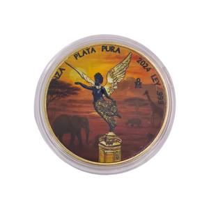 Pièce de monnaie de collection en métal au design personnalisable, animaux africains, ronde, 40 mm - Product Image 3