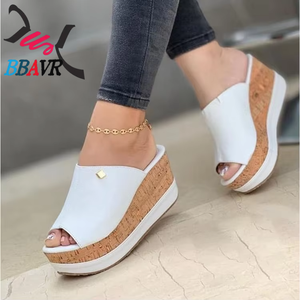 Nouvelle Collection 2026 – Sandales Mule Compensées Femme à Bout Ouvert, Semelle Épaisse en Liège Antidérapante, Style Rétro Tendance pour la Plage - Product Image 4