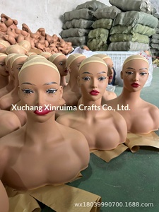 Mannequin réaliste en plastique demi-corps pour présentation professionnelle de perruques, buste féminin avec épaules pour vitrine de magasin - Product Image 5