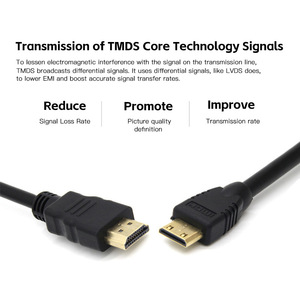 Cable HDMI a Mini HDMI para TV, monitor de ordenador, proyector, pantalla de alta definición, cable de acero revestido de cobre - Product Image 5