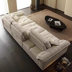 Sofá de Tela de Lujo para Cine en Casa, Conjunto de Sofás Contemporáneos, Sofá Cómodo para Sala de Estar - Product Image 3