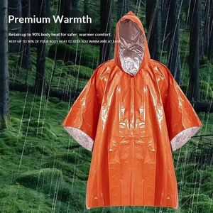 Poncho de Emergencia Térmico Impermeable de Aluminio Grueso para Camping y Senderismo, Manta de Supervivencia Reutilizable para Todas las Estaciones - Product Image 1