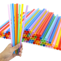 Pailles colorées biodégradables personnalisées imprimées Cocktail Bubble Tea Boba emballées individuellement Vente en gros