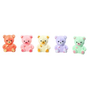 Kit de bijoux DIY Lanshuo Mini Ours Cartoon 3D en résine plastique, ours assis couleur unie pour décorations artisanales - Product Image 5