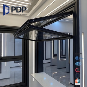 Fenêtres pliantes à double vitrage verticales françaises personnalisées PDP avec design <span class=keywords><strong>accordéon</strong></span> pour une utilisation en extérieur - Product Image 1
