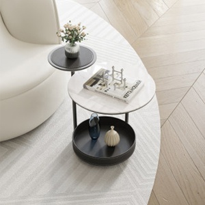 <span class=keywords><strong>Table</strong></span> d'appoint en <span class=keywords><strong>marbre</strong></span>, <span class=keywords><strong>table</strong></span> d'angle pour appartement, <span class=keywords><strong>table</strong></span> basse ronde en métal - Product Image 3