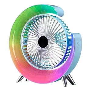 Bureauventilator Met Rgb Led Licht, 3 Snelheden