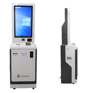 Voll funktions fähiger Geldautomat 27-Zoll-Touchscreen-Kiosk Registrier kasse Münz empfänger Self-Service-Kiosk NFC-Kartenleser-Zahlungs kiosk