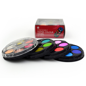 Set di Colori ad Acquerello in Pastiglie con Pennello, Set di Colori Solidi in Scatola di Plastica con Pennello - Product Image 1