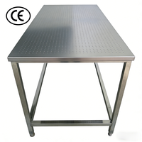 Plan de travail double couche en acier inoxydable pour usine alimentaire, durable et robuste, prix usine