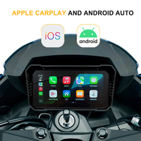 Écran de moniteur sans fil Carplay Auto GPS étanche Airplay/Android Cast/EQ/BT avec portable sans fil pour moto Carplay