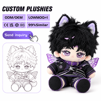 Pendentif en peluche de poupée en coton personnalisé en gros, mini-breloque mignonne pour sac, cadeau de collection, OEM, faible MOQ