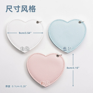 Espejo de Maquillaje Portátil con Forma de Corazón de Cuero Uionen, Espejo Cosmético con Logotipo Personalizado, Regalo de Cumpleaños, Regalo de Boda, Regalo Conmemorativo - Product Image 5