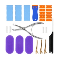 Alat Perlengkapan Ekstensi Rambut Tape in, Penjepit Paralel Zero Gap 8 in 1, Pencabut Tape Salon Suite, 10 Mata Pisau, Untuk Penggunaan Salon Profesional