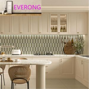 Mosaico de Mármol Estilo Italiano Moderno 285x235x7mm Verde y Blanco, Baldosas de Parqué Pulido Resistentes al Desgaste para Interiores de Habitaciones - Product Image 2