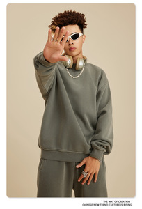 Sweat-shirt à capuche 3D personnalisé avec logo en relief, en molleton épais 400g, coupe oversize unisexe, design boutonné printemps avec broderie personnalisée - Product Image 3
