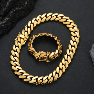 BB041 Pulsera de Cadena Cubana de Latón Chapado en Oro de 14K de 22MM, Estilo Hip Hop para Hombre, Moda para Fiestas, AceWings - Product Image 4