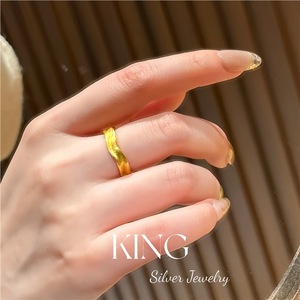 เครื่องประดับเงินคิงซิลเวอร์ S925 แหวนกำไลชุบทอง สำหรับทุกเพศ ใส่ได้ทุกวัน - Product Image 3