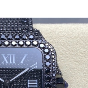 Reloj mecánico de obsidiana cuadrado, personalizado, moderno y lujoso, de alta calidad y resistente al agua. - Product Image 2