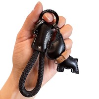 Porte-clés créatif en forme de bouledogue, cadeau de couple, accessoires de sac haut de gamme, porte-monnaie, porte-clés