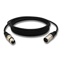 Câble de microphone XLR mâle/femelle 3 broches avec gaine en PVC et blindage en feuille, compatible avec haut-parleur, lecteur DVD, mixeur, amplificateur, appareils audio