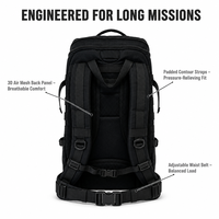 Sac à dos tactique robuste 35L pour commandes en gros avec port USB antivol, idéal pour les voyages, l'alpinisme et les sports