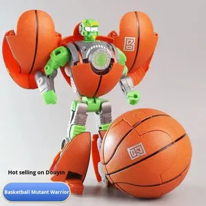 Transforming Metal Basketball <strong>Robot</strong> <strong>Football</strong> Warrior Children's Badminton Battle Police Toy Boy Model - Product Image 3
