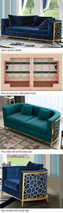 Gran oferta, fábrica china, acero inoxidable, Modular, elegante, oficina, cojín moderno, sillones, sofá de lujo de terciopelo - Product Image 5