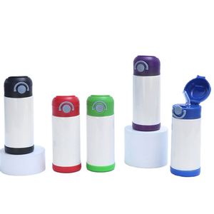 Vasos de Acero Inoxidable para Niños al por Mayor, Vasos con Pajita Rectos de 12 oz, Tapa Abatible, Botella de Agua para Niños - Product Image 1