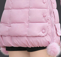 AIMINYZ Manteau en coton imprimé pour femme, nouvelle collection automne-hiver, respirant, long, imperméable, avec fermeture éclair et col amovible