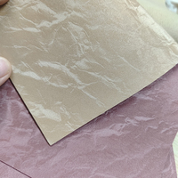 Cuir synthétique semi-PU lisse avec grain de papier, tissu en cuir artificiel PVC pour sacs à main