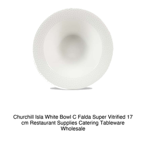 Isla White Bowl with Rim 17 cm Churchill Super Vitrified Whisipob1 - Product Image 2
