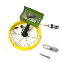 Caméra d'inspection de canalisation portable avec compteur métrique et tête de caméra grand angle pour l'inspection des canalisations d'égout